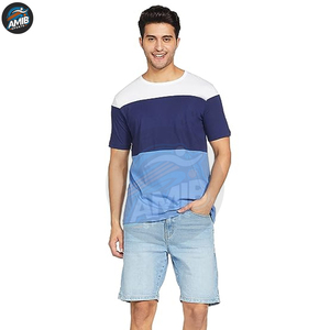 T-shirt homme personnalisé de haute qualité, poids lourd, 100% coton, col ajustable, nouvelle arrivée. - Product Image 4