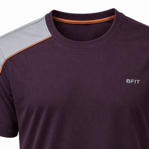 Premium Mens Plum Ice <b>Grey</b> Asymmetric Shoulder Jersey <b>T</b>-<b>Shirt</b> with Copper Trim Quick Dry & Breathable for Casual Sportswear - Product Image 2