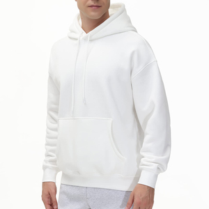 Wholesale Men's Winter Pullover <b>Hoodie</b> with Pocket 100% Cotton Fleece Breathable & Quick Dry Customizable Fabric Weight Printing - Product Image 4