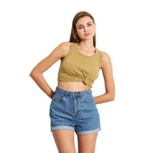 Débardeur de fitness personnalisé pour femme, couleur unie, pour l'été, doux, respirant, séchage rapide, logo frontal, vente en gros avec OEM - Product Image 4