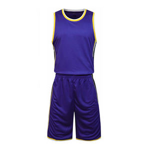 Ensemble de shorts de sport respirants grande taille à prix abordable, maillot de basket imprimé sans manches à col en V pour adultes et clubs - Product Image 2