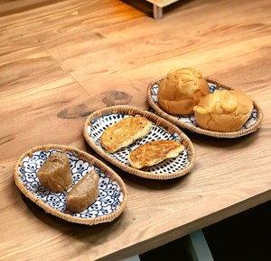 Plateau en porcelaine florale fait à la main du Vietnam plateau de service en rotin en céramique plateau de service ovale plat décoratif en céramique plateau de fruits - Product Image 5