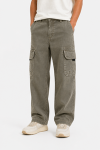Pantalons cargo pour hommes, coupe décontractée, pantalons utilitaires, pantalons streetwear décontractés, pantalons cargo multi-poches, pantalons cargo en coton durable - Product Image 1