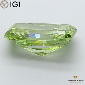 Diamant de laboratoire CVD de 5,02 carats, taille Radiant, avec certificat IGI, couleur vert vif fantaisie, clarté VS1, pour fiançailles personnalisées - Product Image 4