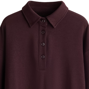 Sweat-shirt polaire personnalisé à col, unisexe, décontracté, à manches longues, avec poignets côtelés, vêtement de sport haut de gamme, vente en gros - Product Image 4