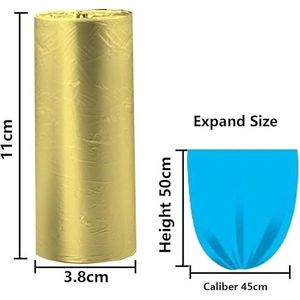 5 Rotoli di Sacchetti per Rifiuti da Cucina da 4 Galloni, Materiale Sottile e Resistente, Sacchi per Spazzatura Domestica Usa e Getta - Product Image 1