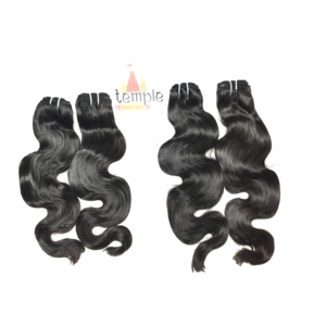 100% Indian Remy Body <b>Wave</b> Human Hair Natural Chemical Processing None Black Color Cuticle Aligned 100g Full Lace <b>Cap</b> - Product Image 5