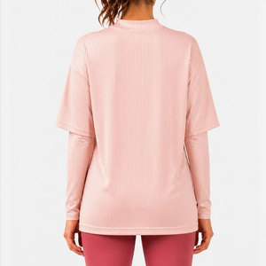 Nuevo Diseño, Ropa de Gimnasio en Oferta, Camiseta de Cuello Alto para Mujer, Talla Grande, Transpirable, para Verano, con Abertura para el Brazo, a la Moda - Product Image 5