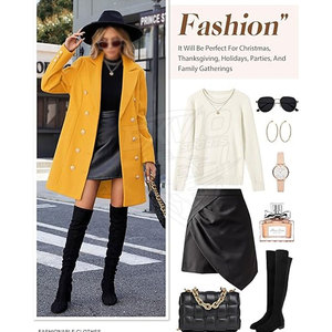 Abrigo de Moda para Mujer Impermeable a Bajo Precio, Último Diseño, Abrigo de Moda para Mujer al por Mayor, Abrigo de Moda para Mujer con Color Personalizado - Product Image 5