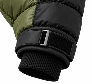 <b>Men's</b> Winter Puffer <b>Jacket</b> With Fur Hood Color Blocking <b>Down</b> <b>Filled</b> Zipper Closure Casual Outerwear - Product Image 6