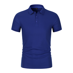 Polo en coton gris uni pour homme, coupe ajustée, manches courtes, haut décontracté en tricot - Product Image 2