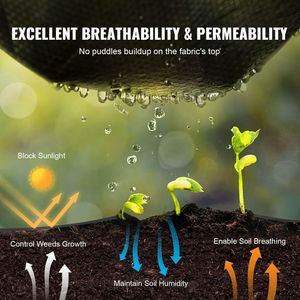 Heavy Duty Garden Weave PP Fabric 4*50FT Landscape Fabric for Weed <b>Control</b> Driveway Geotextile Woven Barrier Garden <b>Pests</b> - Product Image 5