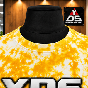 Camiseta de manga corta para mujer, ajustada, con efecto tie-dye, cuello redondo, transpirable, con detalle gráfico, diseño de manga limpio, ropa informal para el día a día. - Product Image 4