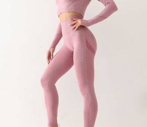 High Quality Breathable Mid Waist Spandex/Polyester <b>Women</b> <b>Leggings</b> for Yoga Wear Seamless Comfortable New Arrival - Product Image 1