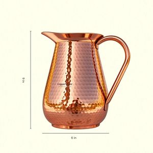 Jarra de Cobre Forjada a Mano, Diseño Sólido, Estilo Moderno, a Prueba de Fugas, Portátil, para Uso Doméstico, Regalo para Fiestas y Bodas, Vajilla - Product Image 5