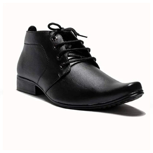 <b>Black</b> Leather Oxford Dress <b>Shoes</b> Pointed Toe <b>Lace</b>-Up Formal Men's Office Wear Solid Color All Seasons Anti-Slippery - Product Image 1