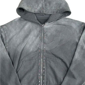 Sudadera con Capucha de Forro Polar Suave Premium para Mujer, Casual, con Pedrería, Ajuste Relajado, Manga Larga, Transpirable, de Moda para Invierno - Product Image 2