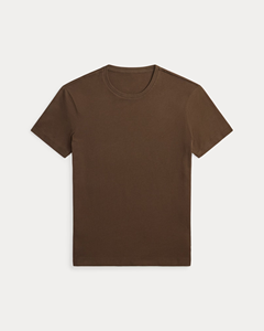 เสื้อยืดคอกลมแขนสั้นผ้าฝ้ายสีน้ำตาลล้วนสำหรับผู้ชาย – เนื้อผ้านุ่ม ทนทาน สวมใส่สบาย เหมาะสำหรับแฟชั่นในชีวิตประจำวัน - Product Image 1
