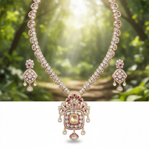 American Diamond Fashion Necklace <b>Set</b>-Elegant <b>and</b> Dazzling - Product Image 3