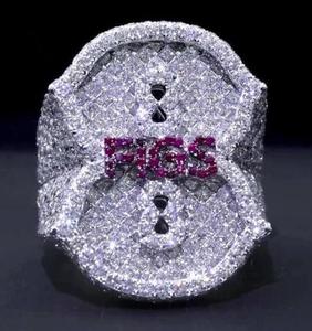 Luxury Platinum Plated Sterling <b>Silver</b> Bezel Set Moissanite Hip Hop Engagement Promise Anniversary <b>Ring</b> for Women <b>Men</b> - Product Image 6