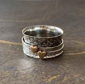 Handcrafted <b>Plain</b> 925 Sterling Silver Heart Design Spanner Silver <b>Ring</b> Unique Everyday Jewelry For Every Occasions - Product Image 4