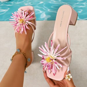 Sandalias de Verano 2026 para Mujer, con una Sola Tira, Punta Abierta, Transpirables, Elegantes, Tacón Cuadrado, Sexy - Product Image 5