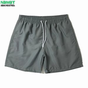 NAIMAT Pantalones cortos de secado rápido para hombre, cintura elástica con cordón, ropa deportiva informal, color gris - Product Image 1