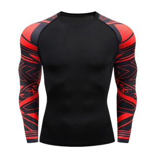 เสื้อรัดกล้ามเนื้อแบบขายส่ง ออกแบบเองได้ แห้งเร็ว ระบายอากาศดี ผ้าเนื้อยืดหยุ่น สำหรับ MMA BJJ เล่นเซิร์ฟ ฟิตเนส และชุดกีฬา - Product Image 2