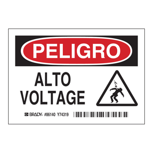 High Voltage Warning Labels for Equipment Durable PVC Self-Adhesive <b>Stickers</b> with Debossed <b>Print</b> - Product Image 1