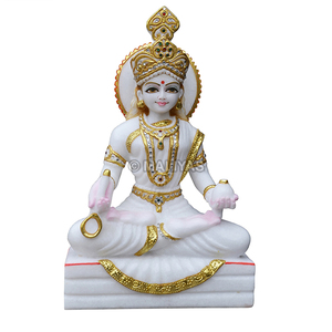 Marble Annapurna Statue | Premium White Marble Annapurna Devi Murti | Handcrafted Goddess Idol | MALIYAS India - Product Image 2