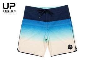 Shorts de bain pour hommes personnalisés, effet ombré, séchage rapide, 100% coton, haute qualité, vêtements de sport aquatiques d'été, marque privée - Product Image 1