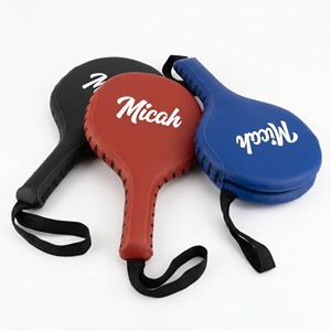 Micah Corporation Custom Logo Durable Cowhide Leather Boxing Paddle <b>Training</b> Target Focus Mitts Muay Thai MMA Kickboxing Martial - Product Image 3