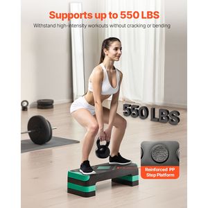 Stepper Aerobico da 28 Pollici con Altezza Regolabile, Piattaforma per Allenamento Fitness, Step per Esercizi Aerobici a 4 Ripiani - Product Image 1