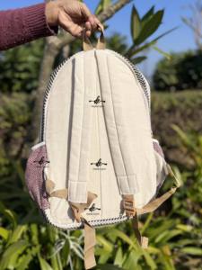Custom Logo Jute <b>Backpack</b> Natural Fiber Stylish School Bag for Daily Use - Product Image 4