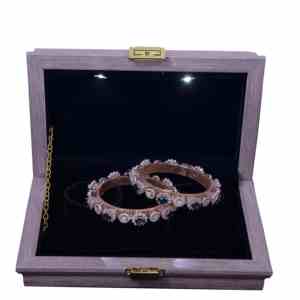 Elegante Brazalete Pacheli de Oro Rosa de 9K con Diamantes Naturales para Mujer, Corte Ovalado de 10.74CT, Color IJ, Claridad SI, Certificado IGI, Bañado en Rodio - Product Image 2