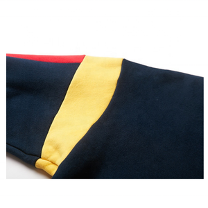 เสื้อกันหนาวแบบสวมหัวมีฮู้ดสำหรับผู้ชายและผู้หญิง,เสื้อขนแกะคอกลมสีตัดกันมีฮู้ดแบบแยกชิ้น - Product Image 4