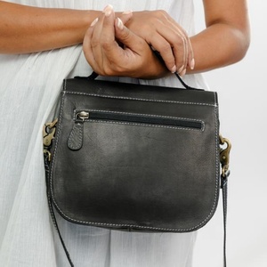 Nouveau sac à bandoulière en cuir véritable fait à la main pour femmes sac à main en cuir de vachette occidental minimaliste sacs à poignée supérieure - Product Image 3