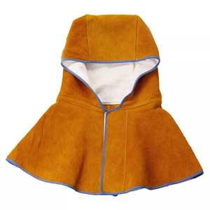 Capuche de soudeur en cuir de vachette fendu, protection thermique, protection industrielle de la tête, protection du niveau B, 500-1000C - Product Image 1