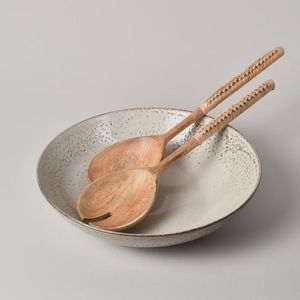 Premium Design Rattan <b>Salad</b> <b>Server</b> Wooden <b>Salad</b> <b>Server</b> With Rattan Handle <b>Salad</b> Tools <b>Salad</b> <b>Server</b> At Factory Wholesale Price - Product Image 4