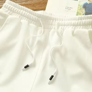 Pantalones Cortos Deportivos Personalizados para Hombre, Cintura Media, Transpirables, Tejidos, 100% Algodón, Color Sólido, Cordón Ajustable, Bolsillo Elástico, OEM, Atlético - Product Image 5