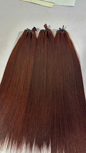 ผมแท้เวียดนาม Ksix Hair Super Double Drawn  จัดเรียงเกล็ดผม  ถักด้วยเครื่องจักรแบบ Double Weft  รับทำโลโก้ตามสั่ง  น้ำหนัก 100 กรัม สีดำ - Product Image 3