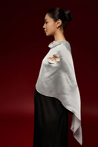 Vestido Midi de Organza de Seda con Cuello Redondo, Manga Regular, Cintura Holgada, Abertura Lateral Minimalista, para Uso Diario de Verano, OEM - Product Image 2