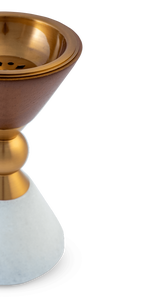 Quemador de incienso de madera de mango de lujo, moderno, bicolor, con acabado Dico, con tapa de malla y pinzas doradas, venta al por mayor - Product Image 6