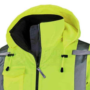 Veste de sécurité haute visibilité réfléchissante et respirante pour la construction, la protection incendie, l'utilisation en extérieur, vêtements de travail haute visibilité, 100% polyester - Product Image 5