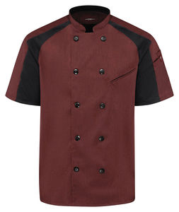 Veste de chef unisexe à manches longues, tissée, fermeture boutonnée, design classique, matière polyester/coton pour hommes et femmes, restaurant, bar - Product Image 6