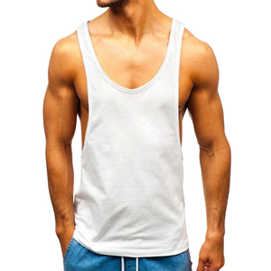 OEM Custom Logo High Quality Knitted Breathable Cotton <b>Mens</b> Stringer Tank Top Plus Size Gym Workout <b>Singlet</b> Muscle Shirt Quick - Product Image 1