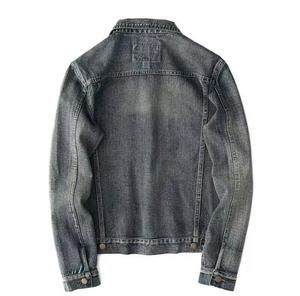 Unisex Washed Denim <b>Racer</b> <b>Jacket</b> Regular Fit Hooded Collar Zipper Closure Solid Color Polyester Waterproof Winter Sporty Style - Product Image 2