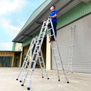 Échelle escamotable pliante à 8 marches en aluminium double face moderne de haute qualité 6 m durable avec 1 an de garantie NVLG-310 - Product Image 4