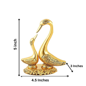 Figura Decorativa de Metal de Patos Besándose, Escultura Romántica de Pareja de Cisnes, Adorno para Decoración del Hogar, Aniversario de Bodas, Habitación - Product Image 3