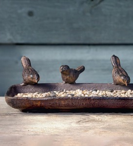 Plateau décoratif en métal pour l'alimentation des oiseaux, à suspendre, pour jardin et décoration intérieure - Product Image 3